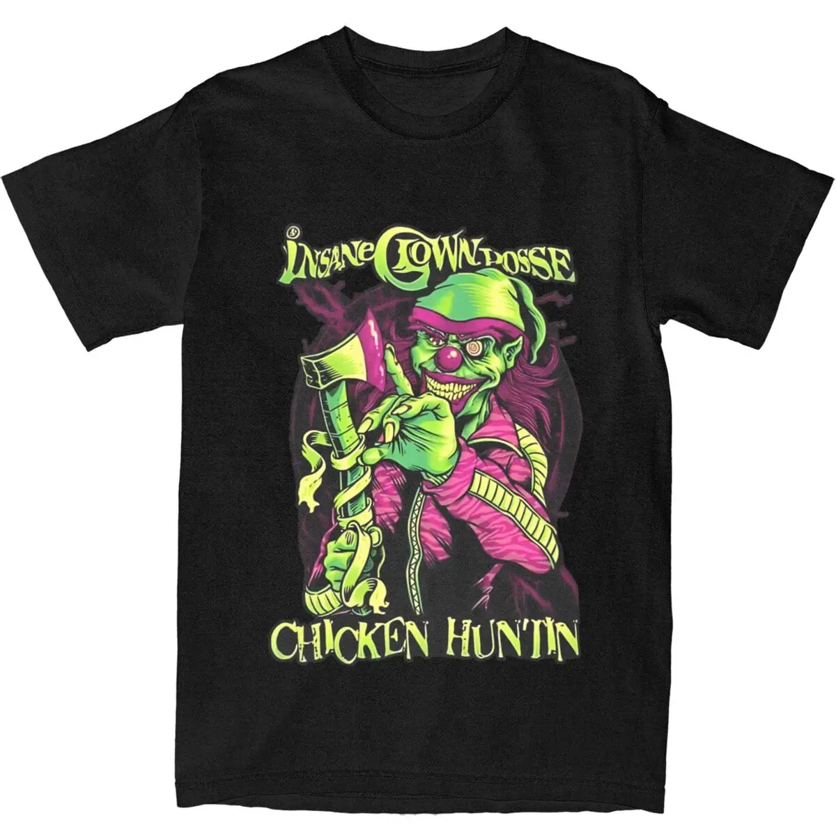 Футболка Insane Clown Posse Band Футболки в стиле хип-хоп с короткими рукавами Y2K Fun Tops Beach 100