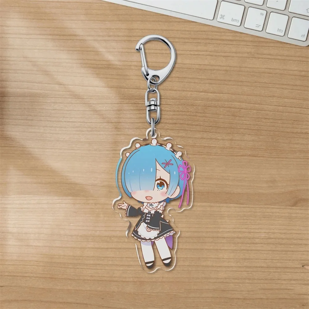 Фото 6 см Re:ZERO -Почещение жизни в другом мире, акриловый брелок с характерными персонажами, орнамент, коллекция аксессуаров №3