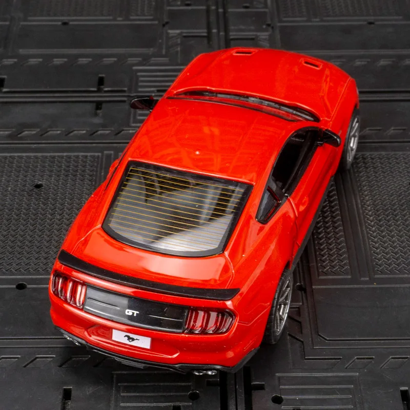 

Коллекционная модель автомобиля Mustang GT 1:34 из металлического сплава, красный подарок на день рождения, Рождественская игрушка для мальчиков, 2018