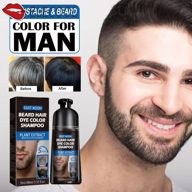 

Краска для черных волос, быстрое окрашивание волос, краситель для уменьшения белого цвета бороды, 100 мл, шампунь для бороды, Продукты для волос, окрашивание бороды