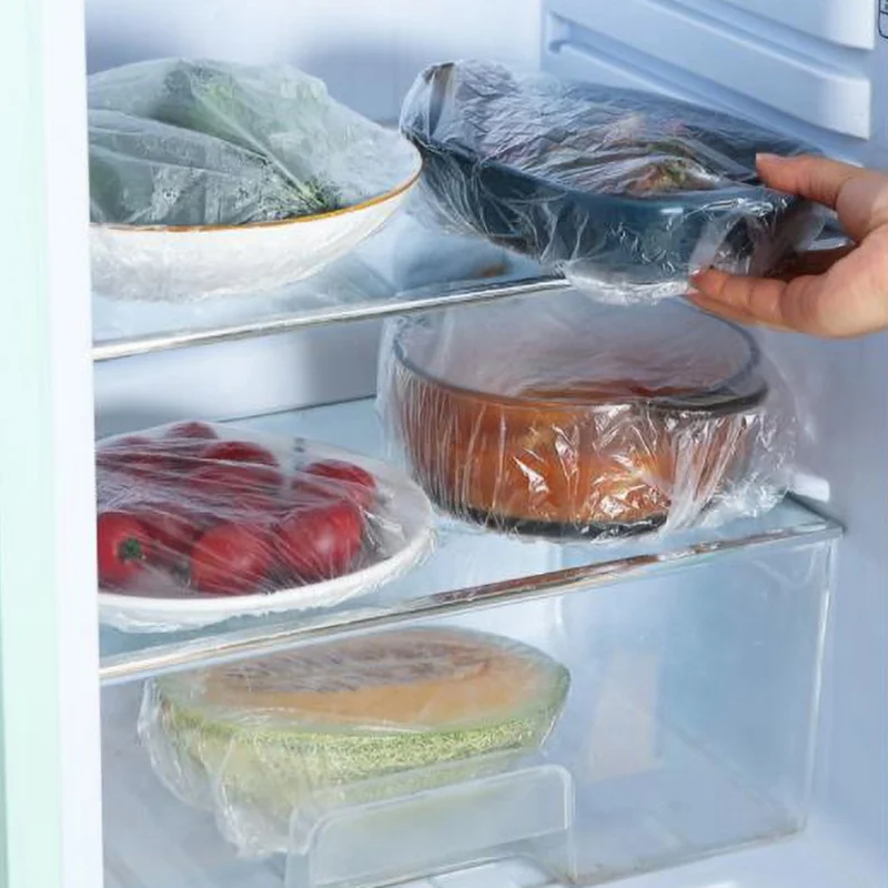 

100/200/300 PCS Reusable Durable Food Storage Covers for Bowls Elastic Plate Lid Covers Vacuum Bags For Kitchen Food Fresh Seal