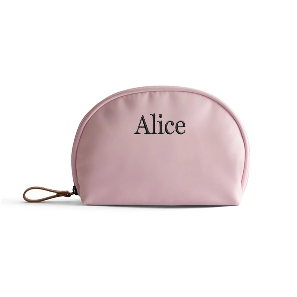 

Custom Simple Multifunctional Cosmetic Bag Embroidery Portable Makeup Bag Small Portable Travelling Storage Bag Ladies Gift Bag