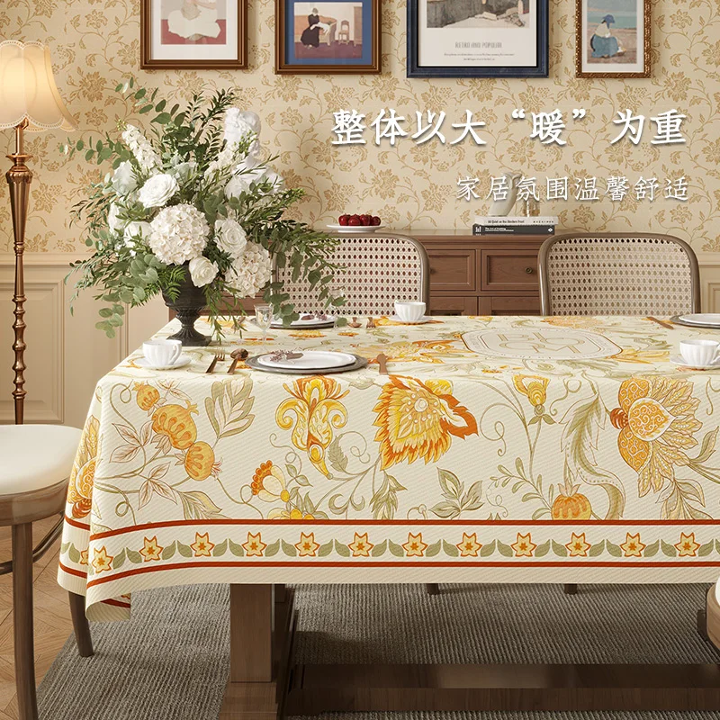 

Table cloth, cotton and linen table cloth, rectangular waterproof tea table cloth, fabric art