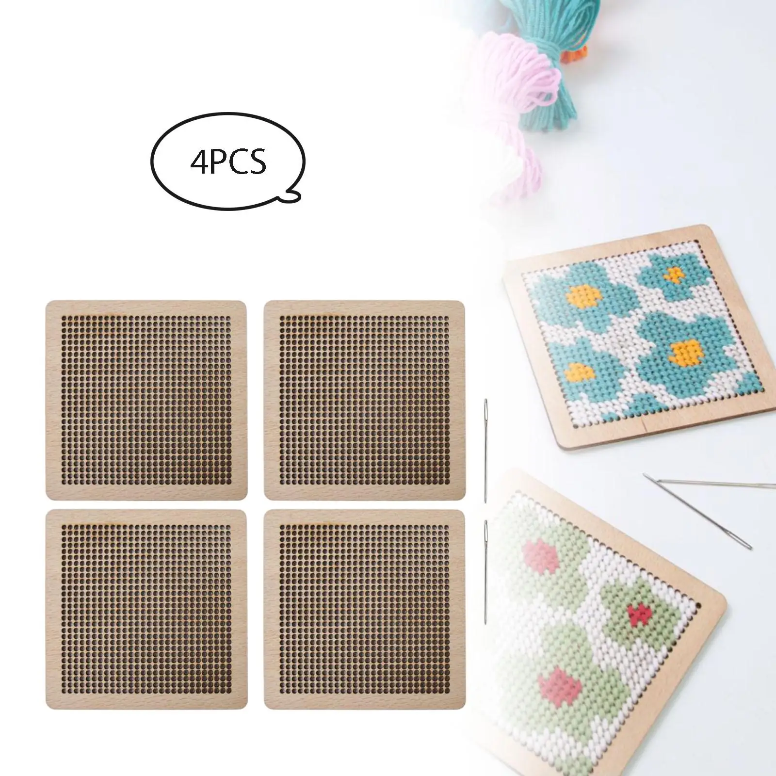Вышивка крестиком для детей и взрослых 4 шт. 10 х10 см