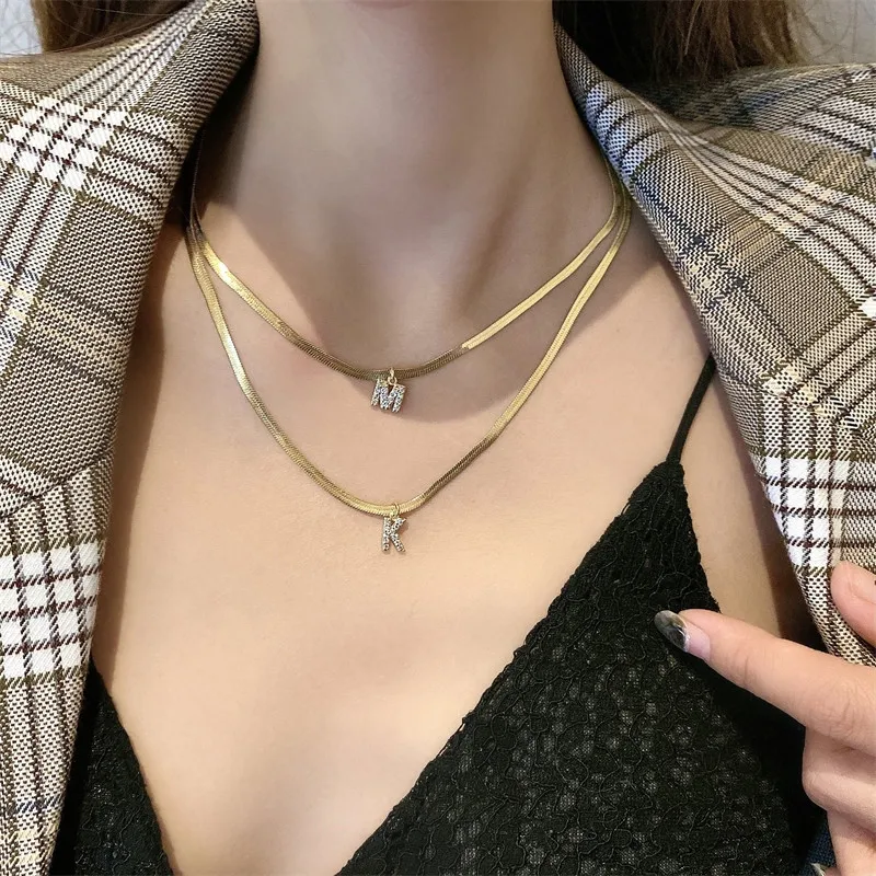 

Индивидуальное ожерелье с именем для женщин на заказ, подвеска с буквой инициала, циркониевые ожерелья, цепочка из нержавеющей стали, ювелирные изделия, оптовая продажа