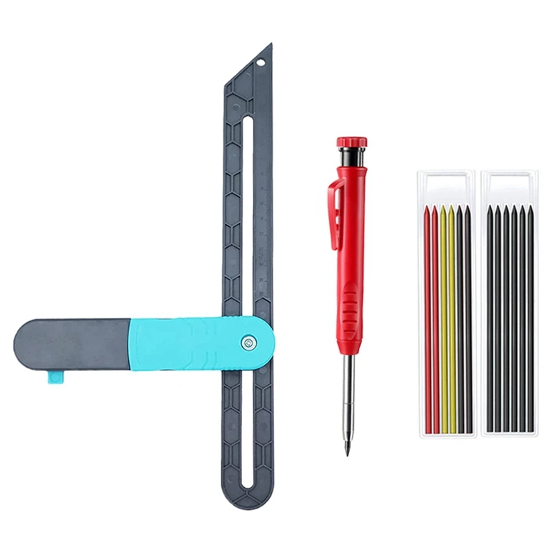 

Регулируемая угловая линейка с замком, аксессуары для деревообрабатывающих работ с быстрой маркировкой, контурная кромка, Гониометр, строи...