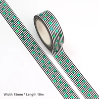 2022 new 10pcslot 15mm10m decorative valentine foil green little hearts washi tape scrapbooking masking tape