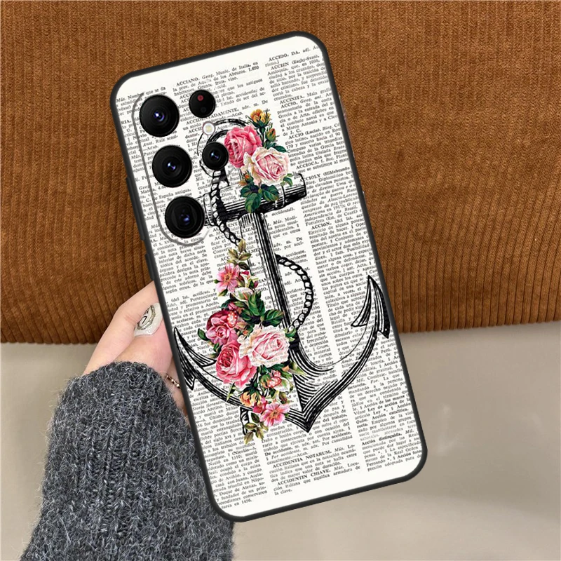 Фото Чехол для телефона Anchor Sea Beach для Samsung Galaxy S25 Ultra S9 S10 S20 FE S21 S22 S23 Plus S24 Ultra Back Cover №4