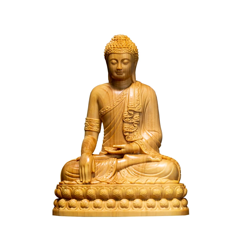 WSHYUFEI Boxwood 10 см Таиландские искусственные подарки деревянные статуи Будды