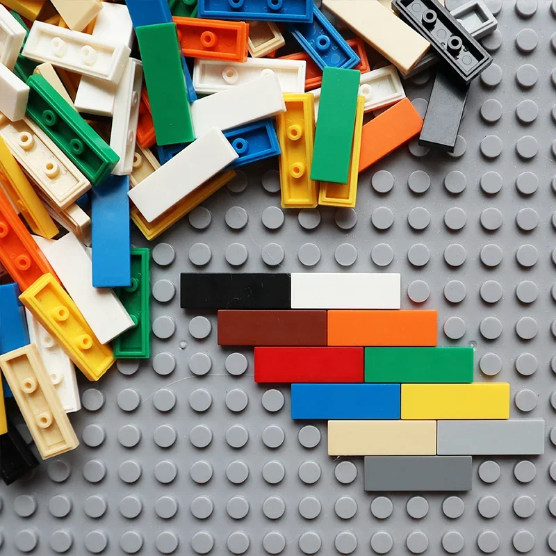 100 шт. 63864 размер 1x3 кирпичи плоская плитка MOC собирайте частицы гладкие 1*3