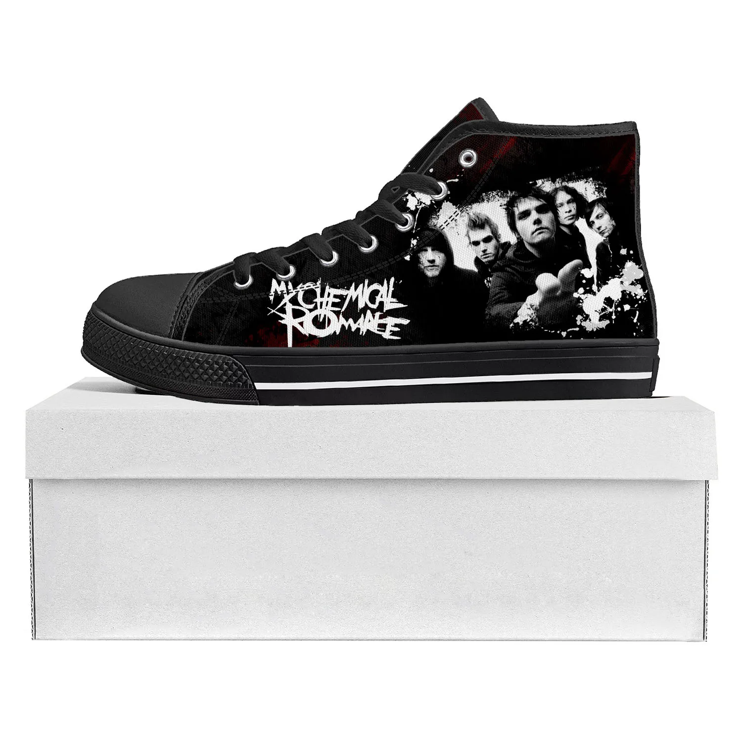 Romance Rock Band Chemical My Fashion High Top High Quality Sneakers Mens Womens Teenager Canvas Sneaker Couple Shoe Custom Shoe