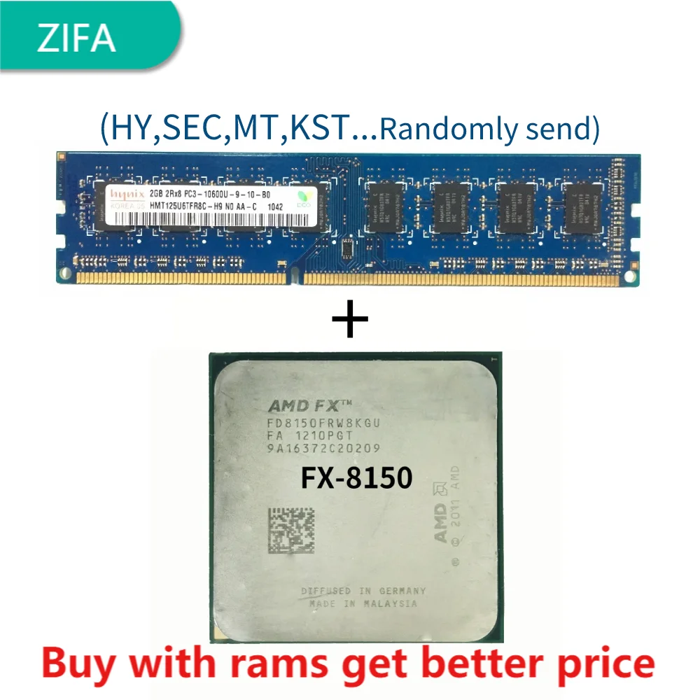 

DDR3 2G 1333 МГц с FX-Series FX-8150 FX 8150 FX8150 FD8150FRW8KGU 3,6 ГГц Восьмиядерный процессор Socket AM3 +