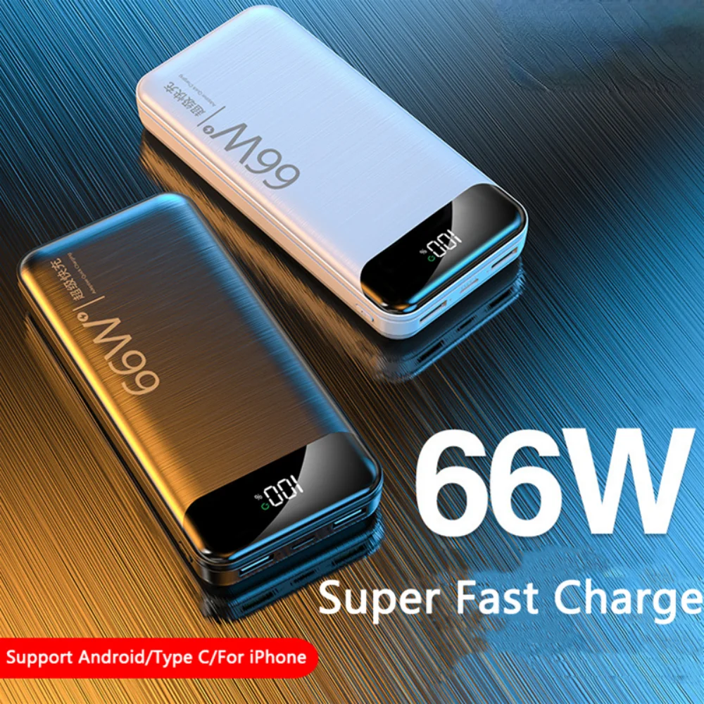 

66 Вт сверхбыстрая зарядка 80000 мАч Power Bank для ноутбука Huawei P40 Power Bank Портативное внешнее зарядное устройство для iPhone Xiaomi