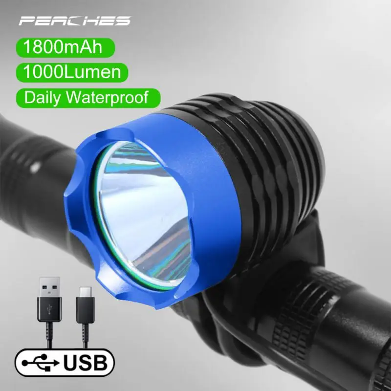 

1200LM LED Bicycle Light 10W USB Rechargeable MTB Mountain Bike Road Bike Front Lamp Flashlight Headlight Cycling Equipment