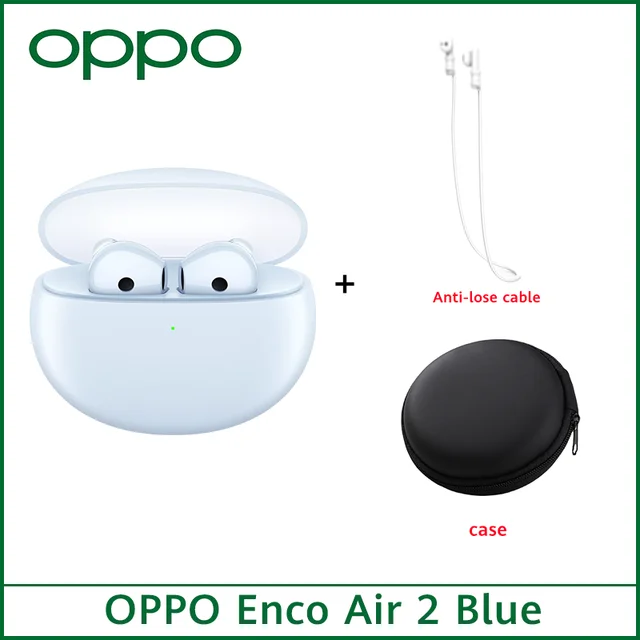 OPPO ENCO Air 2 blue + cable + case