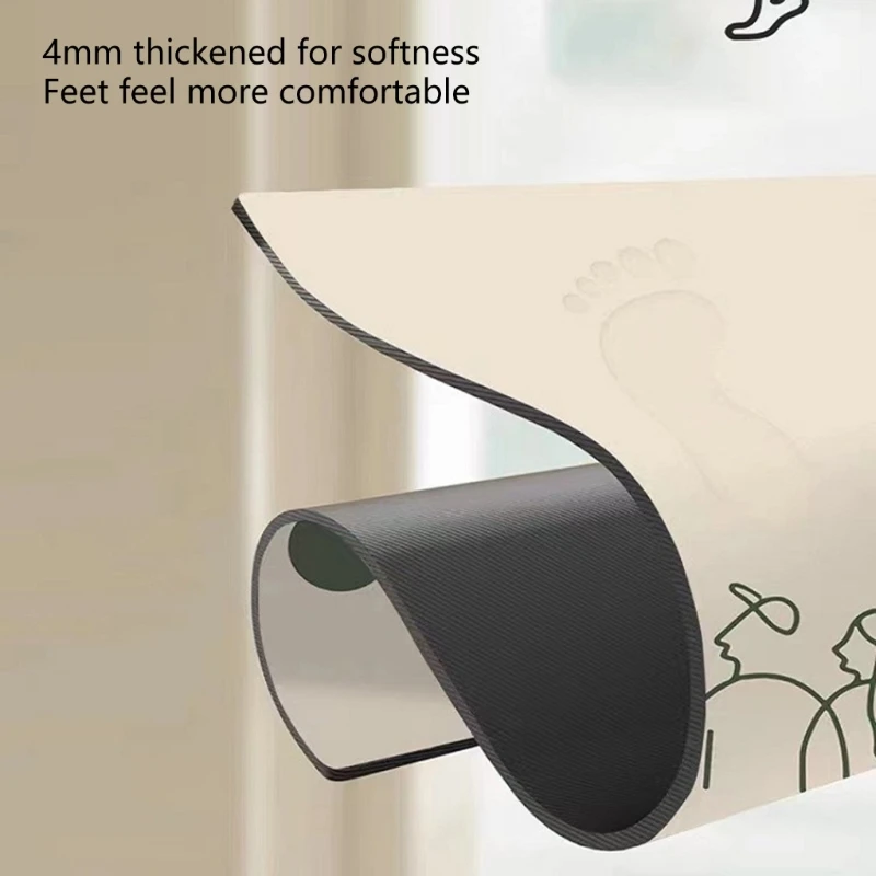 Стильный нескользящий коврик для ванной с рисунком животных удобный KXRE