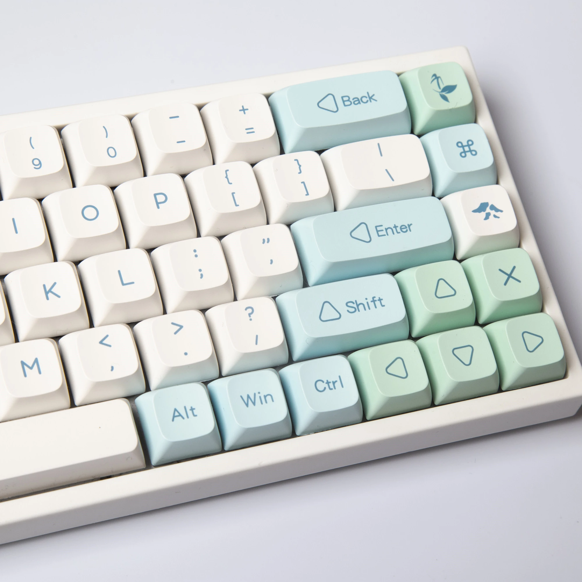 XDA 132 клавиш PBT краска Sub колпачки минималистичный зеленый ледяной мятный для Mx