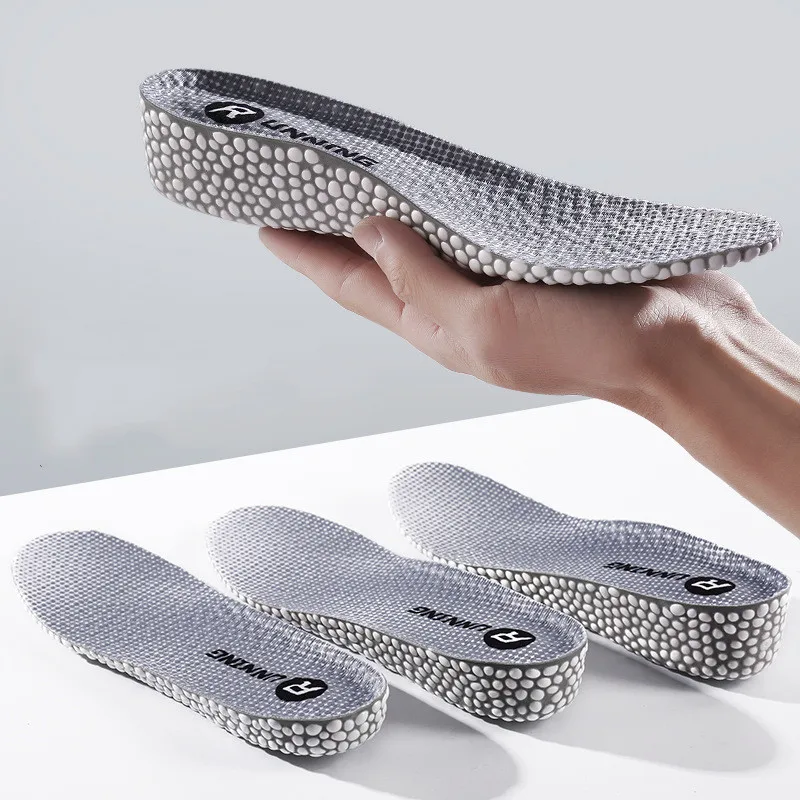 Invisible Height Increase Insoles For Shoes Men Women Sweat Breathable Shock Absorption Increased Pad Popcorn Shoe Lifts Inserts