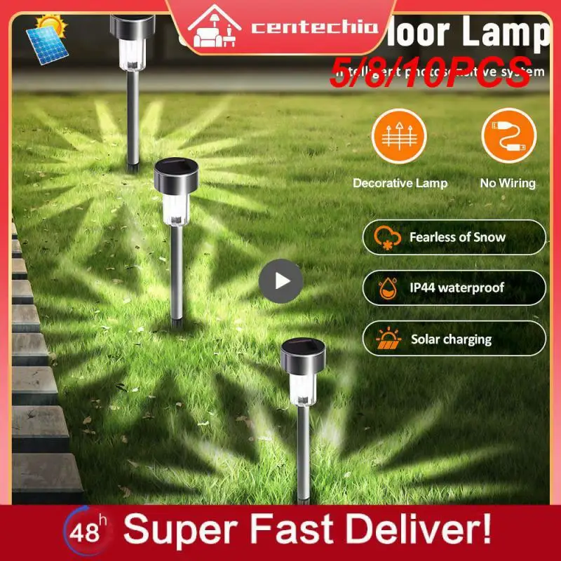 

5/8/10PCS 1.2v40mah Decorative Lamp Walkway Lighting Automatically Pathway Lights Garden Decorative Outdoor Lamp Stainless Steel