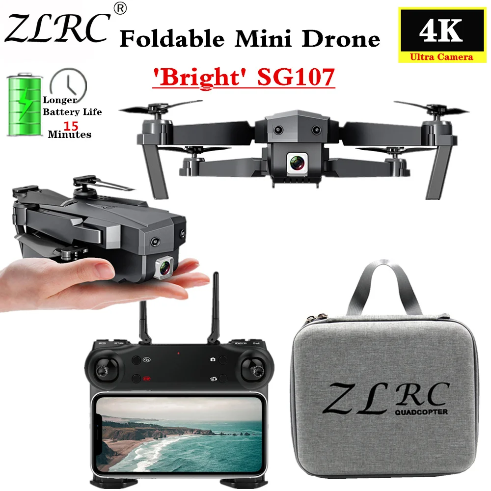 

SG107 Mini Drone with Wifi FPV 1080P 4K HD Camera Optical Flow RC Quadcopter Follow Me Mini Dron Foldable Helicopter VS E58 E68