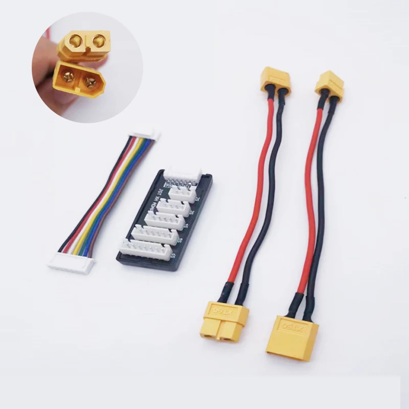 Переходник XT60 к XT30 JST с силиконовым проводом 10 см 16AWG для 2-6s LiPo батареи Micro FPV дрона