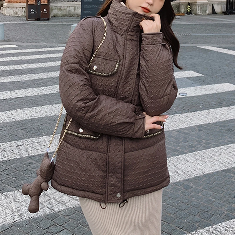 2022 New Winter Jacket Women Oversized Parkas Coat Fashion Solid Thick Warm Cotton Padded Parka Coat Casual Outwear