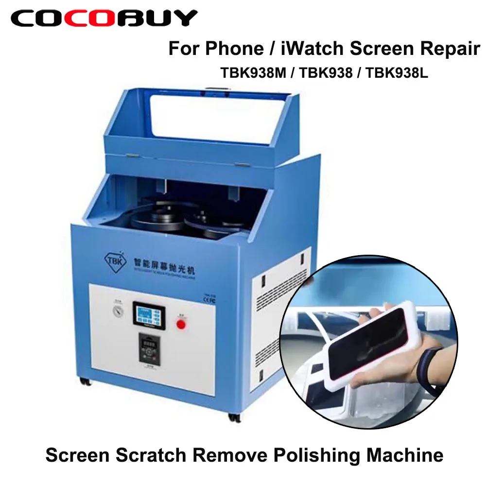 

TBK938 Intelligent Screen Grinding Polishing Machine For Mobile Phone iWatch LCD Screen Scratches Removing Phone Repair Tools