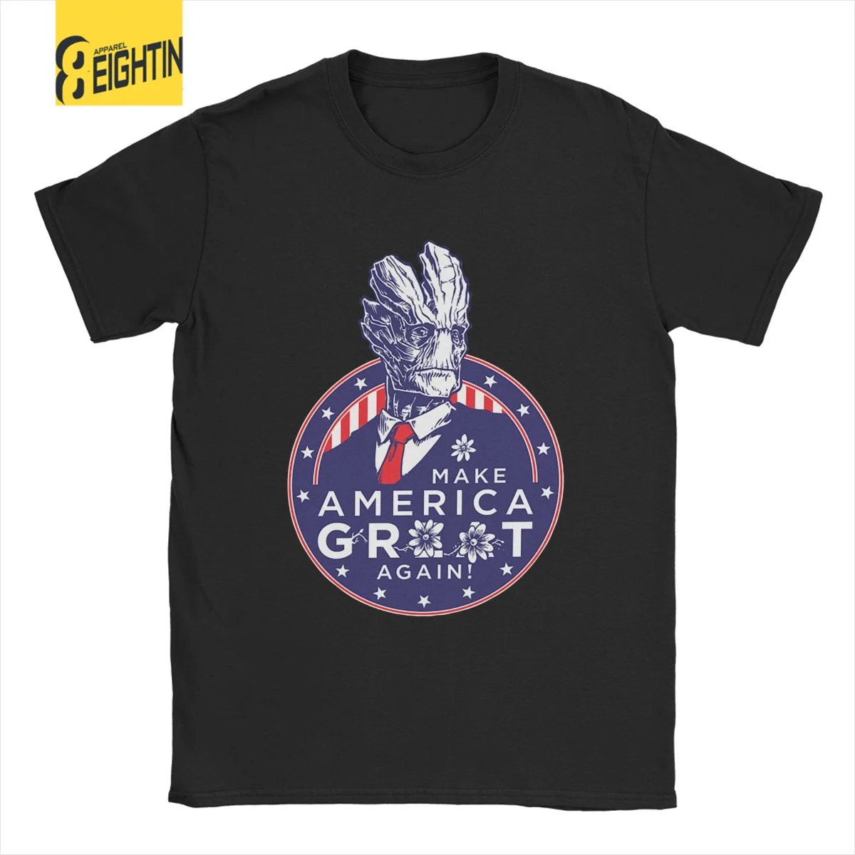 

I Am President Groot Men T Shirts Marvel Avengers Crazy Unisex Tees Short Sleeve O Neck T-Shirts Pure Cotton Original Clothing