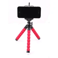 portable mini octopus sponge tripod 360%c2%b0 rotatable universal smartphone sports camera stand with clip mobile phone holder