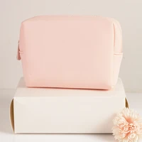 portable storage fashion white pink cosmetic bag hand bag space cotton zipper bag