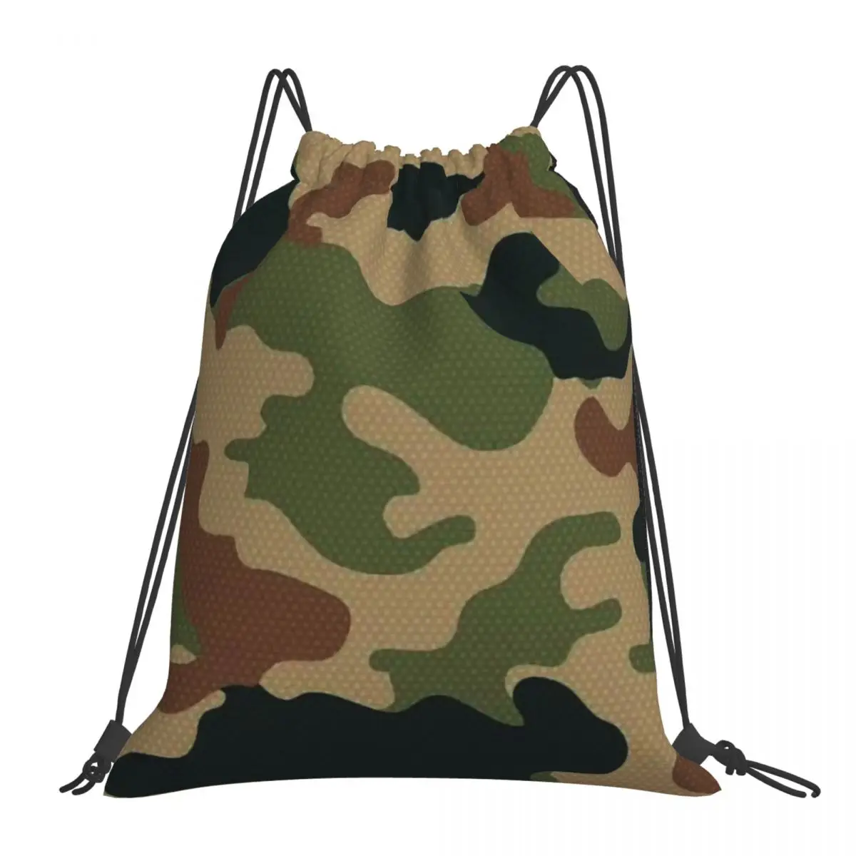 

Camouflage Army Green Print Drawstring Bags Men Women Storage Backpack Teenager Travel Bag Multi-function Pocket