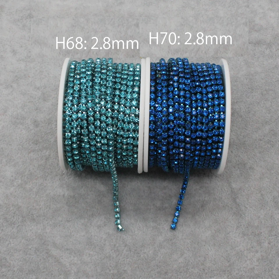 

50cm Dense Drill Chain Claw Clothing Headwear Accessories Halo Crown Decorative Bridal Hair colorful colorful bead chain