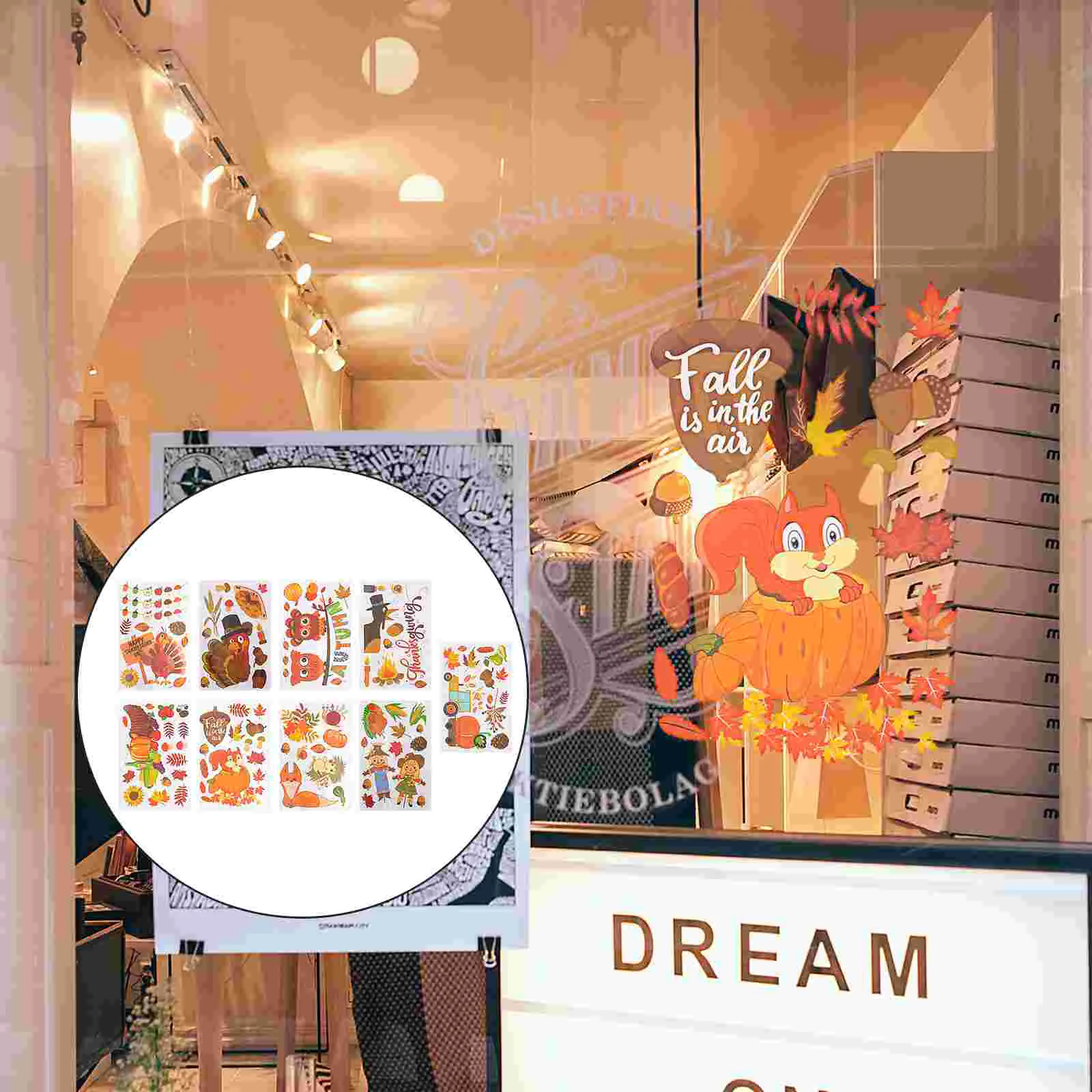 

Window Thanksgiving Stickers Wall Harvest Day Autumn Decals Turkey Decal Clings Decors Decorations Quotes Wallpaper Pictures