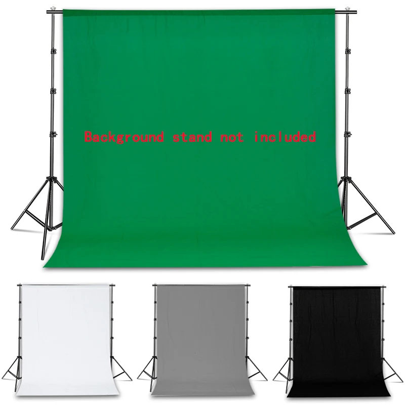 

SH Photography Photo Background Green Screen Backdrop Professional White/Black/Gray Smooth Muslin Backdrops For Photo Shoot Prop