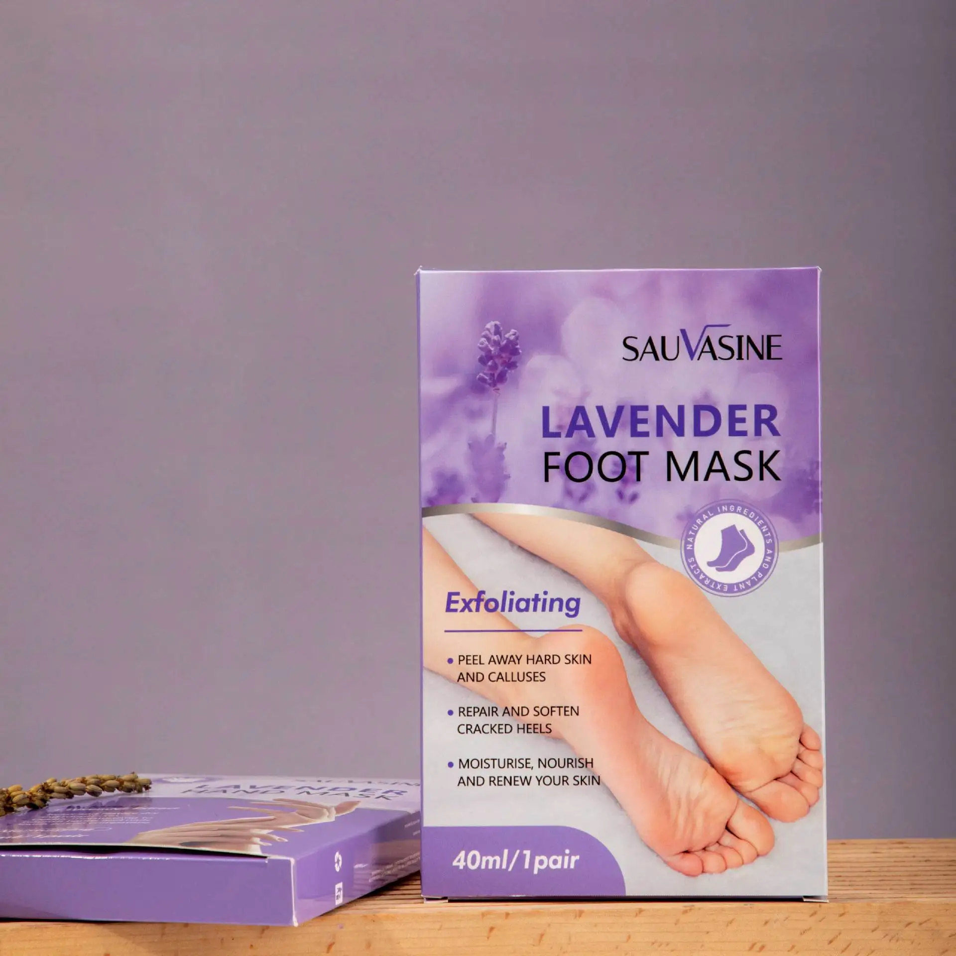 Лавандовая маска для ног Увлажняет нежность и смягчает мозоли разглаживает