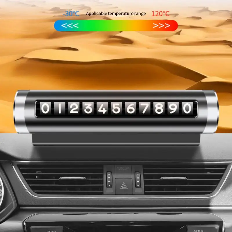 

New Car Temporary Parking Card Aluminum Parking License Plate Temporary Stop Sign Phone Number Card Plate Auto Accessories