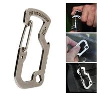 mountaineer climb camp hike keychain multi tool multipurpose gadgetr mountain outdoo quickdraw carabiner buckle multifunction