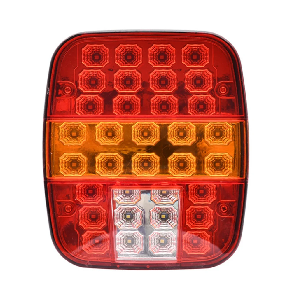

12V Universal LED Trailer Tail Lights,Brake Stop Backup Turn Signal with 39 Red White Yellow LEDs for Jeep Truck