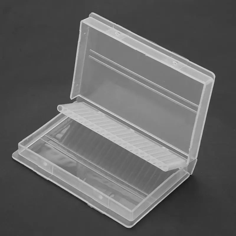 

20 Slots Storage Box For Nail Drill Bit Files Holder Container Case Display Organizer Acrylic Manicure Tool