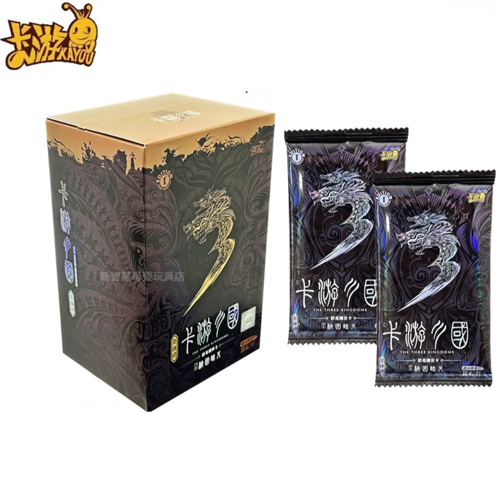 

Original KAYOU Romance of The Three Kingdoms Card Rare Guanyu Liubei Zhangfei Lvbu Hero Collection Limited Edition Children Gift