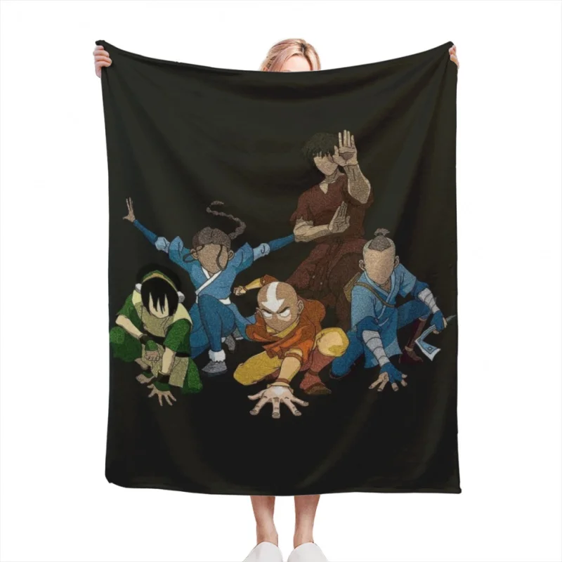 

Avatar The Last Airbender Group Throw Blankets Soft Flannel Fleece Warm Blanket Bed Couch Camping Travel