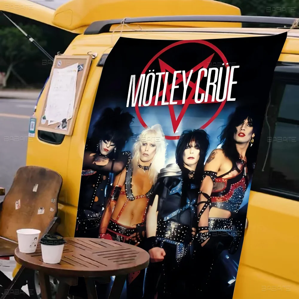 Motley C-crues Рок мультфильм флаг искусство научная фантастика комната домашний декор