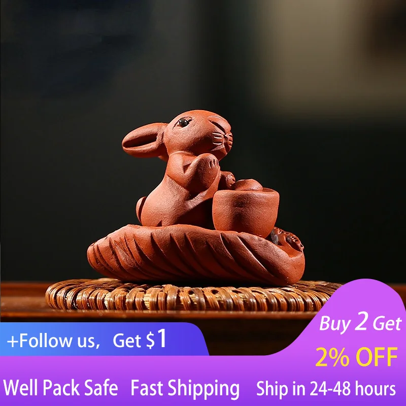 

Yixing Zisha чай любимый чайный сервиз Zisha Baocai кролик скульптурные украшения