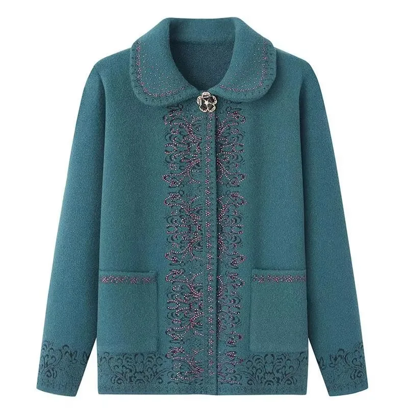 Новинка 2023 года осенне-зимний свитер с отложным воротником куртка теплая