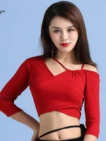 belly dance training tops new sexy modal top oriental dance clothes adult training group clothes beginner female
