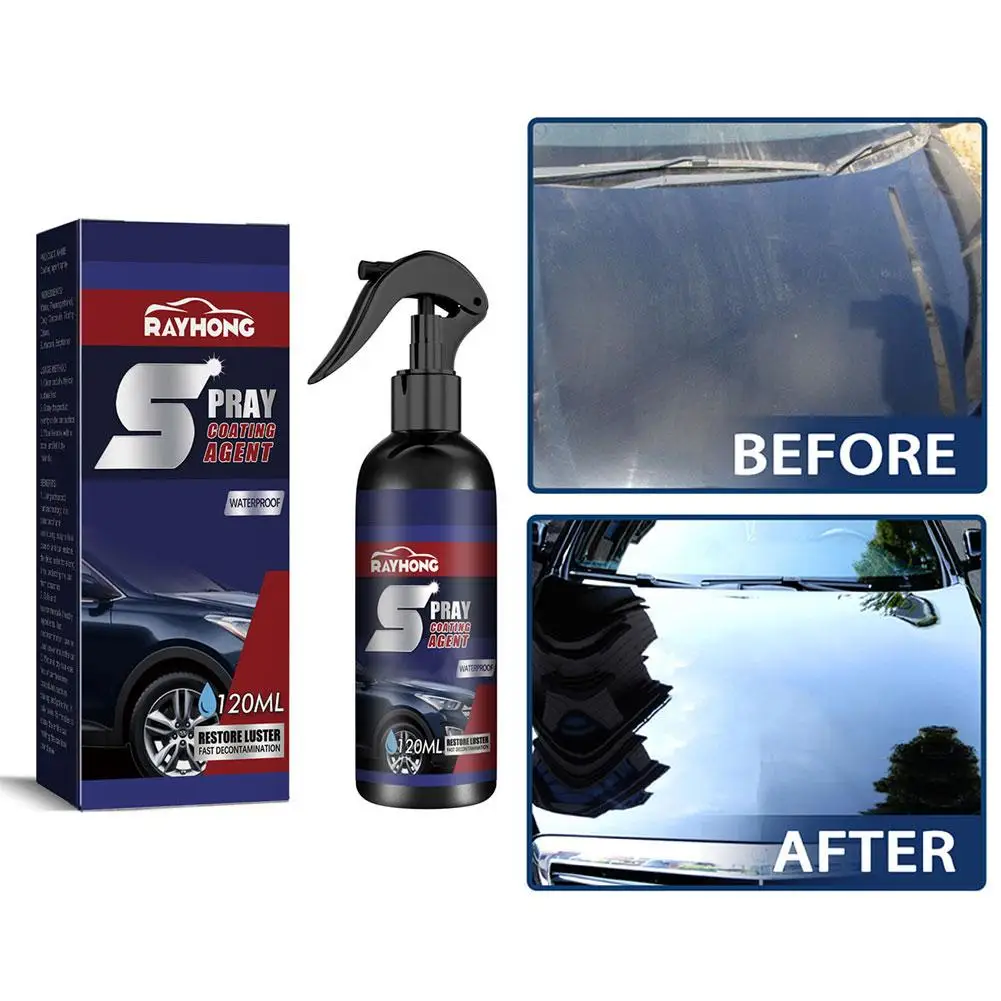 Automotive Quick Acting Coating Agent Polish Wax Hydrophobic Liquid Sealing Paint Nano Spray Detailing Waterproofing Auto G F2D2