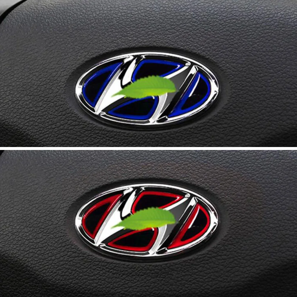 

Car Styling Steering Wheel Front Rear Emblem Badge Logo Sticker Decal For Hyundai Sonata yf 8 I30 I45 Verna Car Stickers