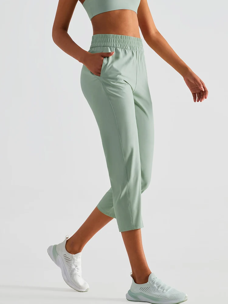 

Yaga Pants Women High Waist Ankle Length Pants Quick Dry Loose Fitness Pants Female Running Trousers Sports Clothing