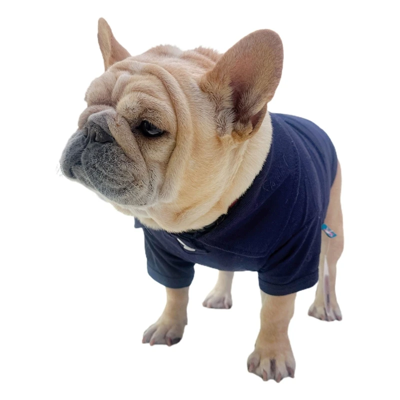 

Dog Polo Shirts For Medium Dogs Boy Dog T-Shirt Dog Shirt For Corgis Dog Shirts for French Bulldog Puppy TShirt Collared