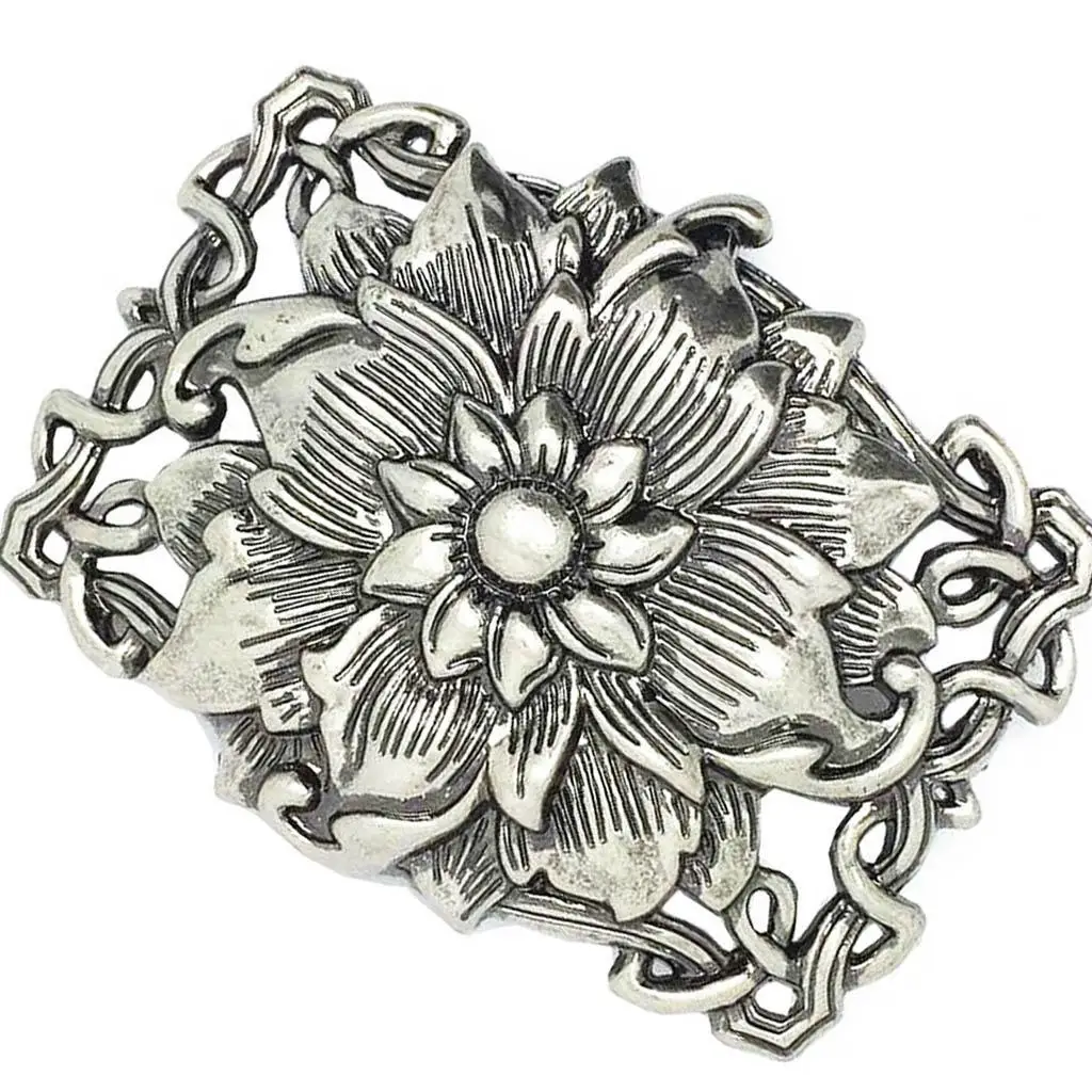 Novelty Metal 3D Lotus Flower Belt Buckle Buddha Rodeo Classic Western Cowboy |